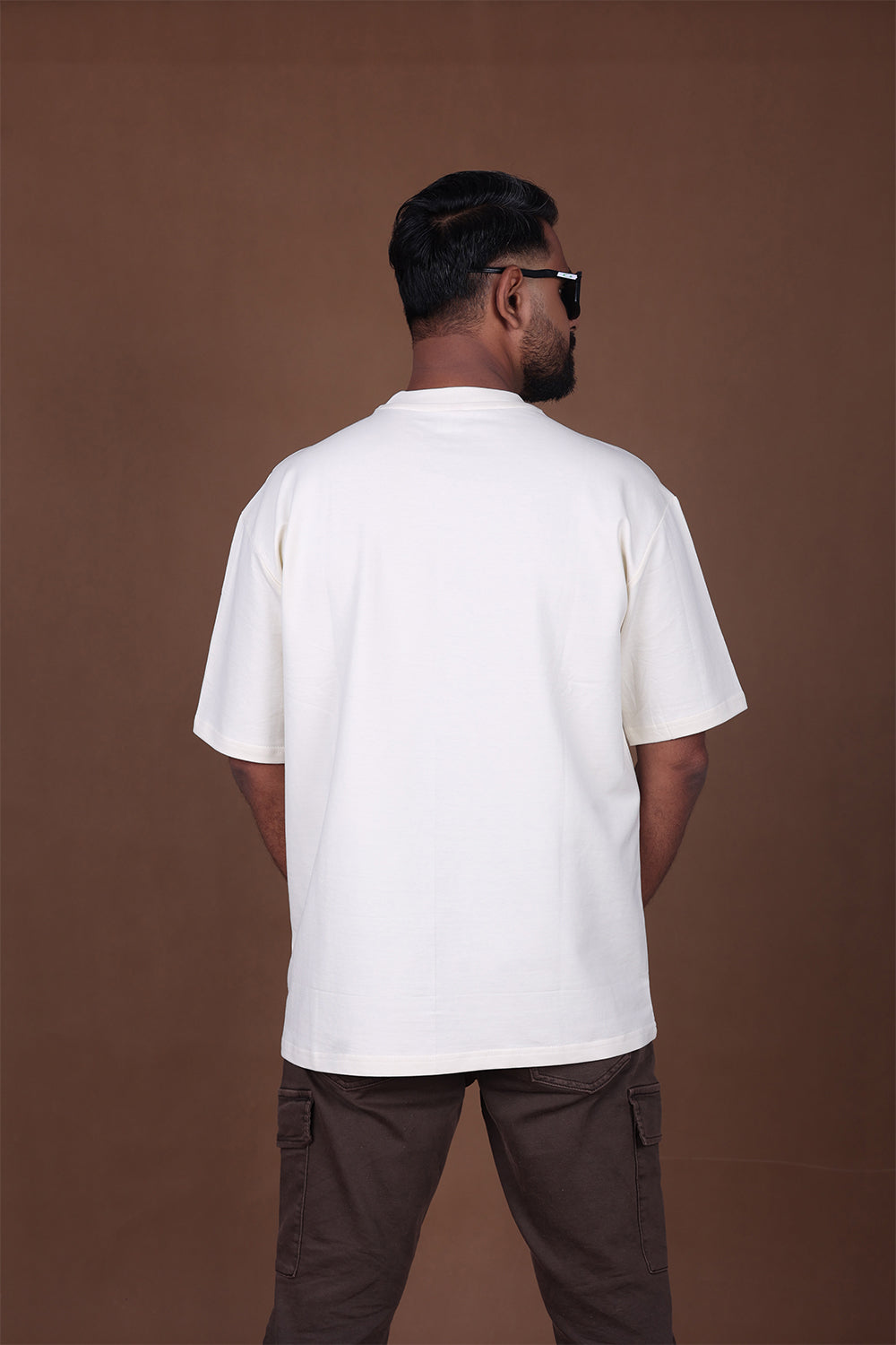 Printed Oversized T-shirt | Aesthetic Funny Characters Print Casual Wear | Off-White T-Shirt