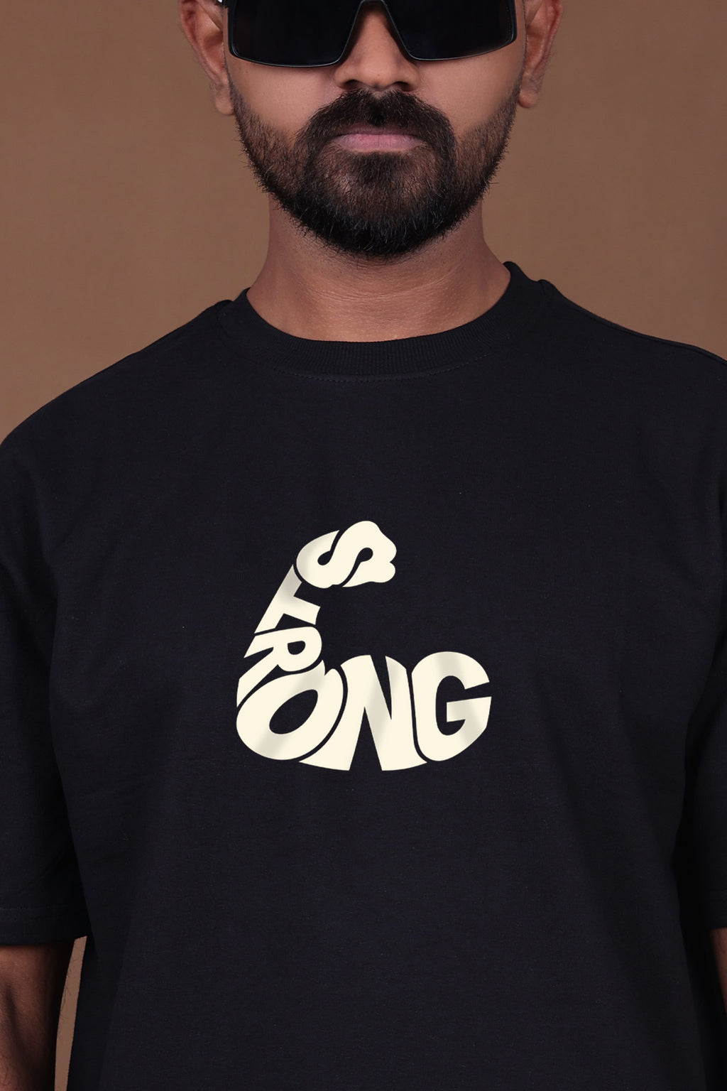 Printed Oversized T-shirt | ONE MORE REP - GYM | Black T-Shirt
