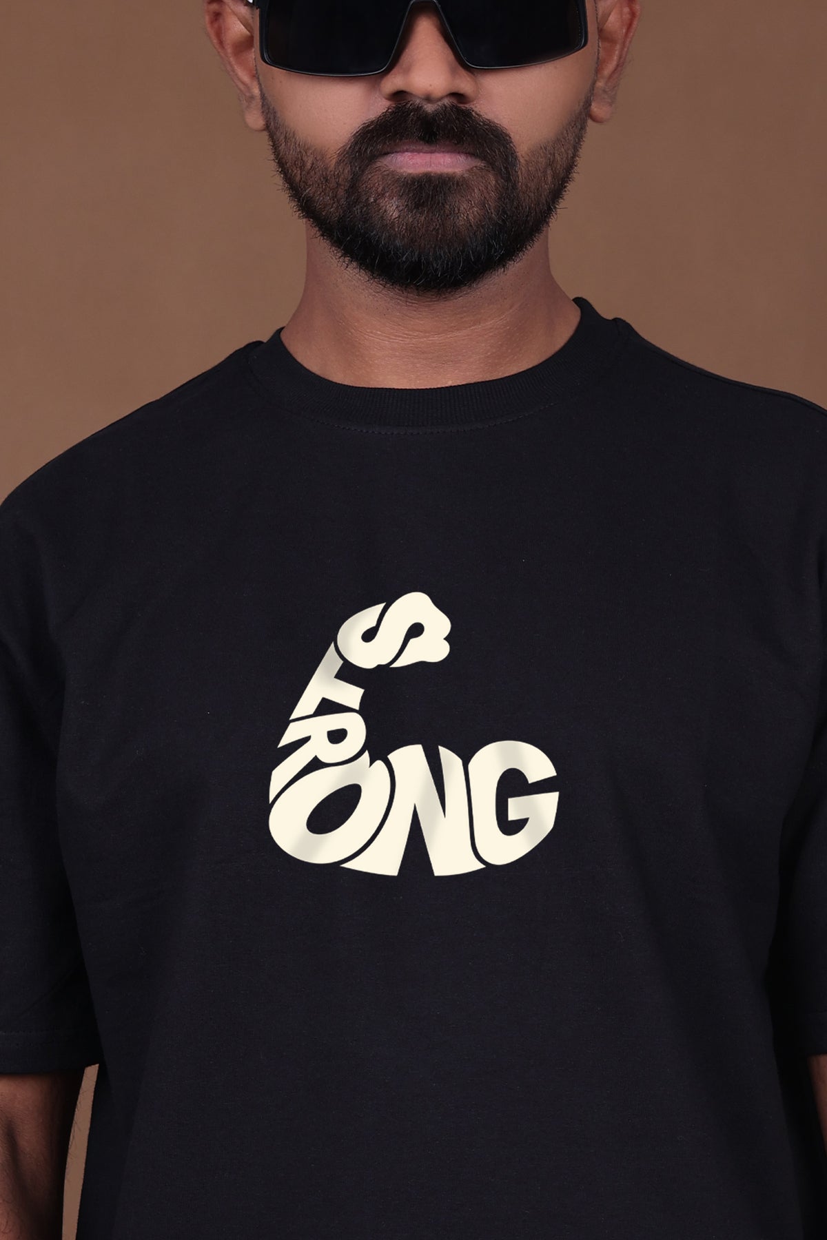 Printed Oversized T-shirt | ONE MORE REP - GYM | Black T-Shirt