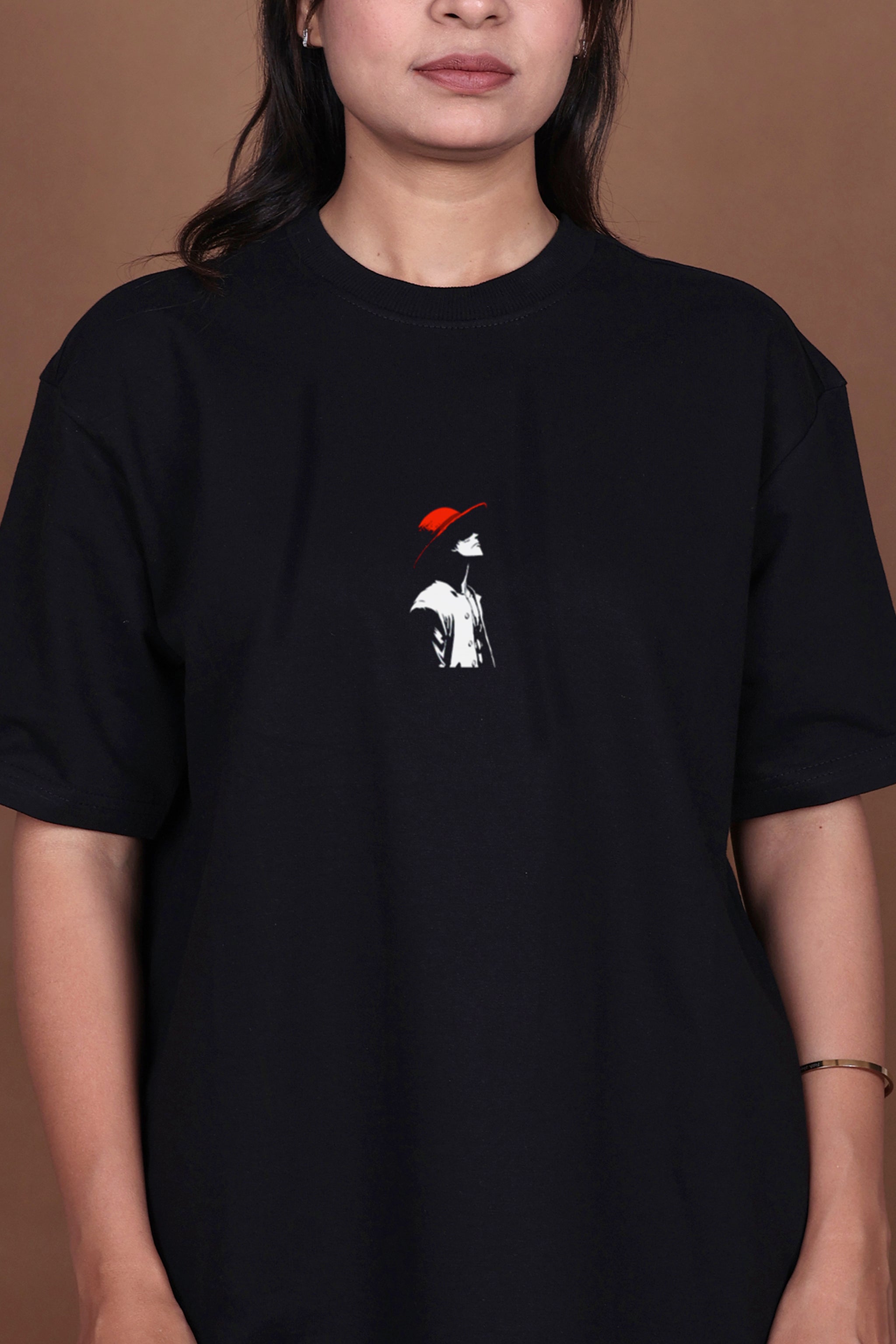 Printed Oversized T-shirt | Samurai Warrior “You Can Do It” Back Print | Black T-Shirt