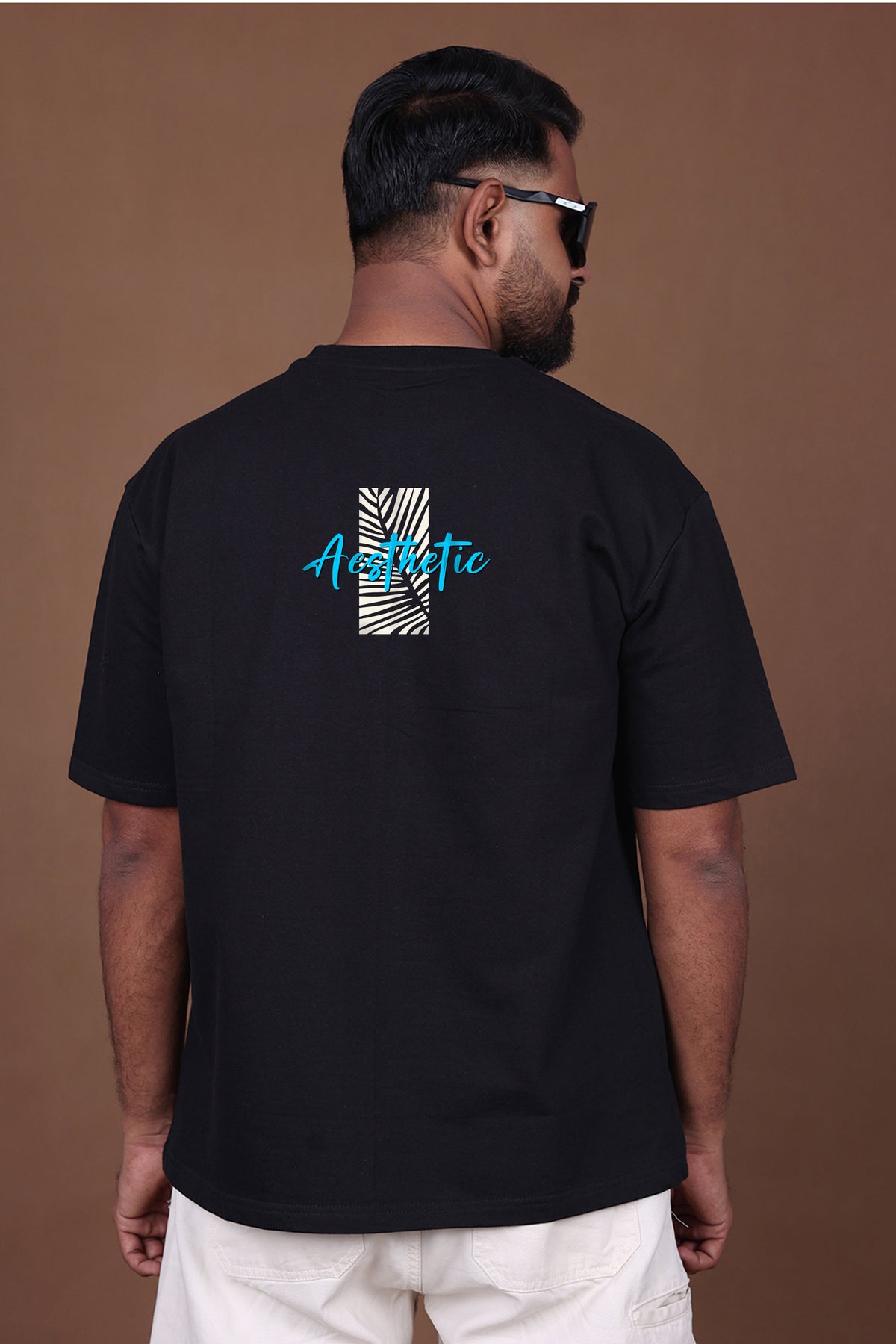 Printed Oversized T-shirt | Ocean Vibes Aesthetic | Black T-Shirt