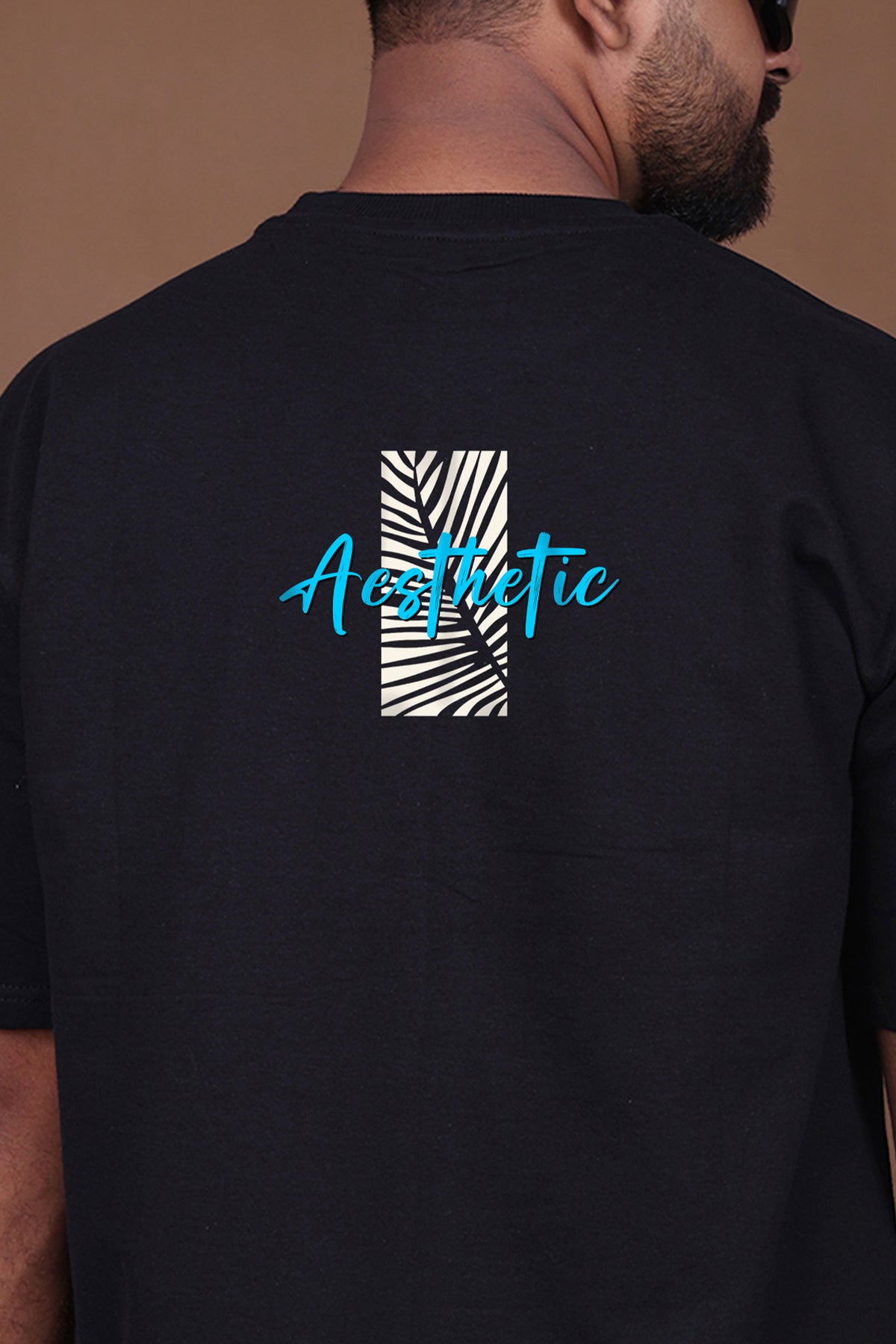 Printed Oversized T-shirt | Ocean Vibes Aesthetic | Black T-Shirt