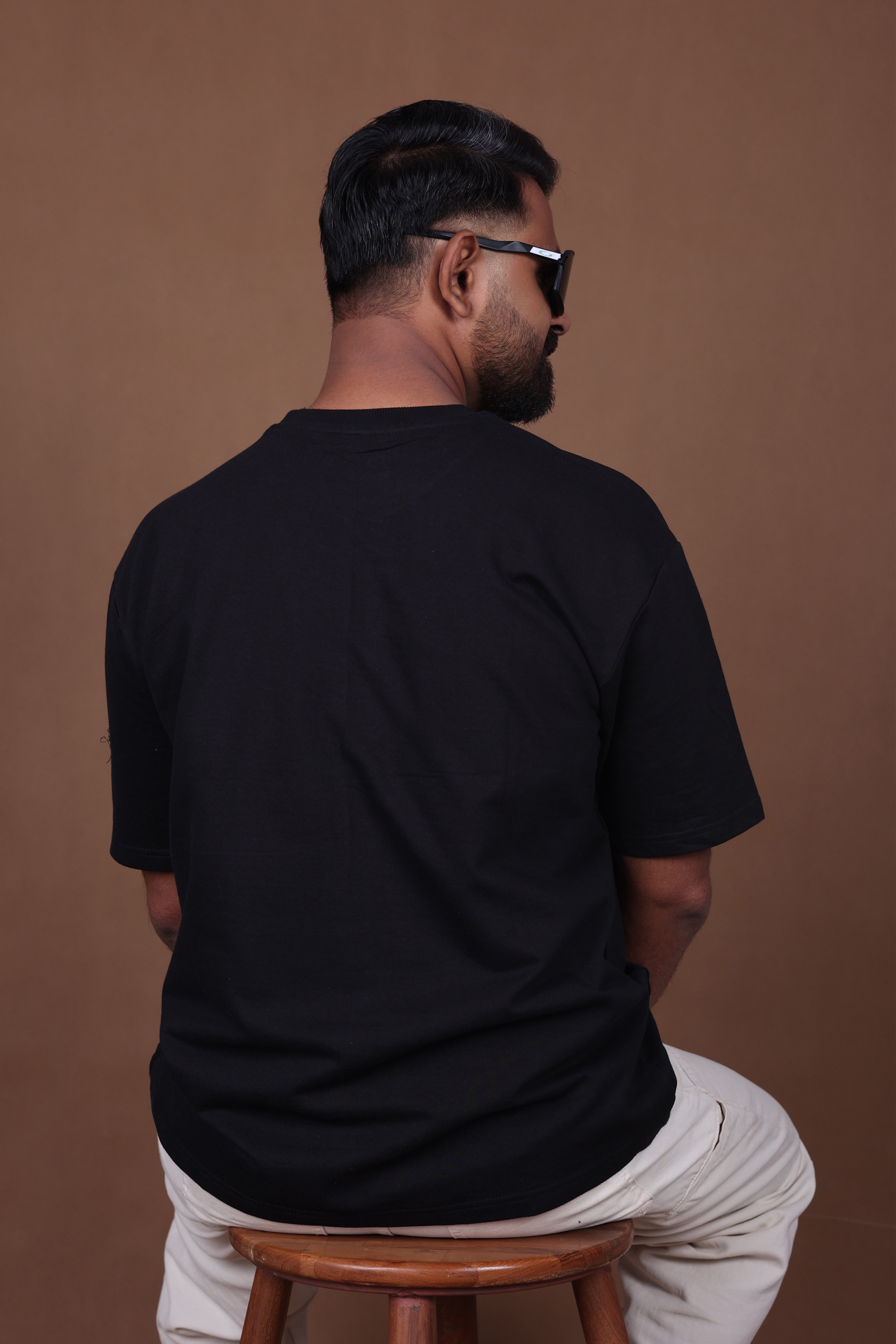 Printed Oversized T-shirt | Ride The Vibe Skate Graphic | Black T-Shirt