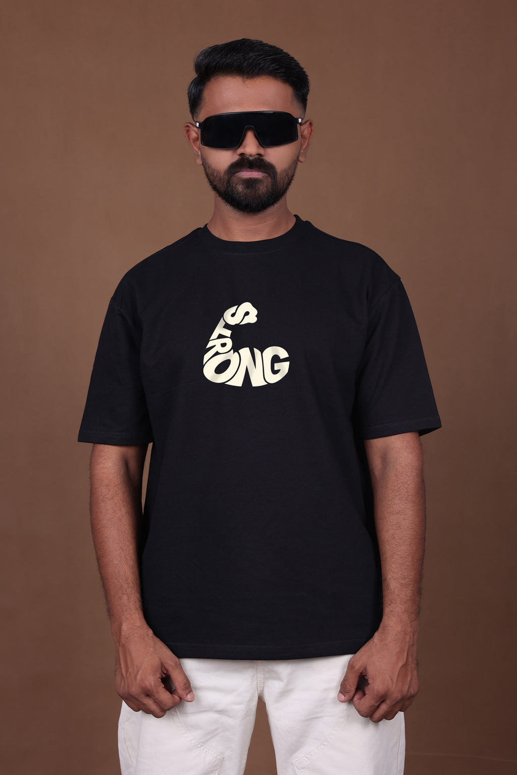 Printed Oversized T-shirt | ONE MORE REP - GYM | Black T-Shirt